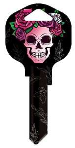 Hy-Ko 15005KW1-SKLP Key Blank, Skull, Brass, Painted, For: Kwikset KW1, Titan KW10 Keyways, Pack of 5