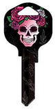 Hy-Ko 15005KW1-SKLP Key Blank, Skull, Brass, Painted, For: Kwikset KW1, Titan KW10 Keyways, Pack of 5