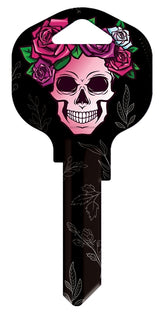 Hy-Ko 15005KW1-SKLP Key Blank, Skull, Brass, Painted, For: Kwikset KW1, Titan KW10 Keyways, Pack of 5