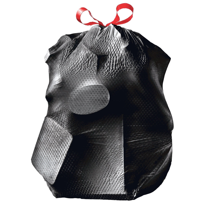 Glad ForceFlex 30 gal No Scent Trash Bags Drawstring 50 pk, Pack of 3