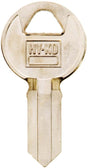 Hy-Ko 11010IL1 Key Blank, Brass, Nickel, For: Illinois Cabinet, House Locks and Padlocks, IL1 Key Number, Pack of 10
