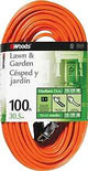 Woods 0724 Extension Cord, 16 AWG Cable, 100 ft L, 10 A, 125 VAC, Orange