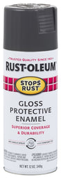 Stops Rust 7784830 Rust Preventative Spray Paint, Gloss, Charcoal Gray, 12 oz Can