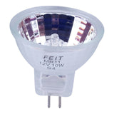Feit Electric BPQ10MR11/CAN Halogen Bulb, 1-3/8 in Dia x 1-5/8 in L Dimensions, 10 W, G4 Lamp Base, MR11 Lamp, Pack of 6