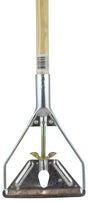 Zephyr 16089 Janitor Mop Stick, 54 in L, Wing Nut Screw Clamp, Lacquered Wood/Metal, Silver