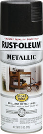 Rust-Oleum 7250830 Rust Preventative Spray Paint, Metallic, Black Night, 11 oz Can