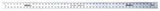 Johnson COLORmaxx Series J48 Straight Edge Ruler, 1/8, 1/16 in Graduation, Aluminum, Clear, 2 in W