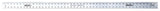Johnson COLORmaxx Series J48 Straight Edge Ruler, 1/8, 1/16 in Graduation, Aluminum, Clear, 2 in W