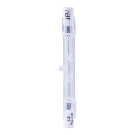 Feit Electric BPQ75T3/CL/S/CAN Halogen Bulb, 75 W, R7 Lamp Base, J T3 Lamp, 3000 K Color Temp, 2000 hr Average Life, Pack of 6