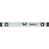 Johnson 1300-3600 I-Beam Level with Rule, 36 in L, 3-Vial, Non-Magnetic, Aluminum, Silver