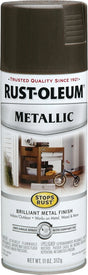 Rust-Oleum 7272830 Rust Preventative Spray Paint, 11 oz Can, 4 to 6 sq-ft Coverage Area, Metallic, Dark Bronze