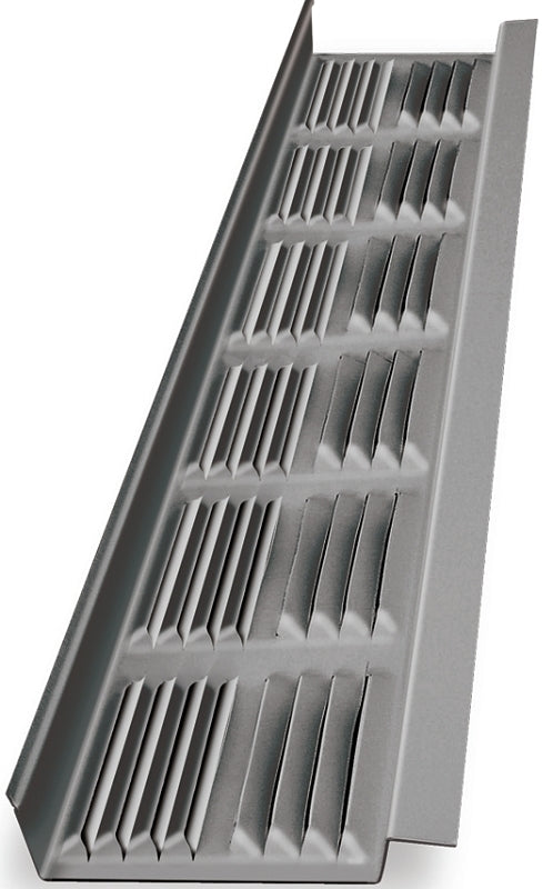 Master Flow LSV8 Soffit Vent, 2-3/4 in L, 1/4 in W, 68 sq-ft Net Free Ventilating Area, Aluminum, Mill, Pack of 50