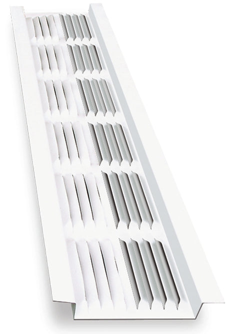 Master Flow LSV8W Soffit Vent, 2-3/4 in L, 1/4 in W, 68 sq-ft Net Free Ventilating Area, Aluminum, White, Pack of 50