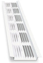 Master Flow LSV8W Soffit Vent, 2-3/4 in L, 1/4 in W, 68 sq-ft Net Free Ventilating Area, Aluminum, White, Pack of 50