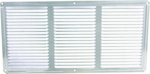 Master Flow EAC16X8 Undereave Vent, 8 in L, 16 in W, 65 sq-ft Net Free Ventilating Area, Aluminum, Mill, Pack of 36