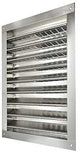 Master Flow DA1424 Dual Louver, 26-3/8 in L, 16-1/2 in W, Aluminum, Silver, Mill
