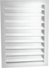 Master Flow DA1212W Dual Louver, 14-3/4 in L, 14-1/2 in W, Aluminum, White