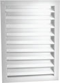 Master Flow DA1212W Dual Louver, 14-3/4 in L, 14-1/2 in W, Aluminum, White