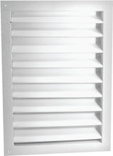 Master Flow DA1218W Dual Louver, 20-1/2 in L, 14-1/2 in W, Aluminum, White