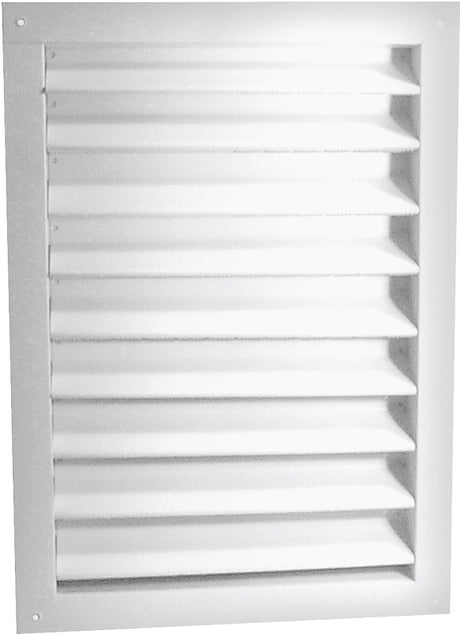 Master Flow DA1218W Dual Louver, 20-1/2 in L, 14-1/2 in W, Aluminum, White