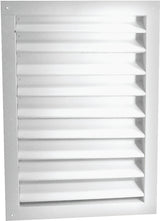 Master Flow DA1424W Dual Louver, 26-3/8 in L, 16-1/2 in W, Aluminum, White