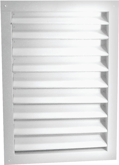 Master Flow DA1424W Dual Louver, 26-3/8 in L, 16-1/2 in W, Aluminum, White