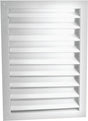 Master Flow DA1424W Dual Louver, 26-3/8 in L, 16-1/2 in W, Aluminum, White