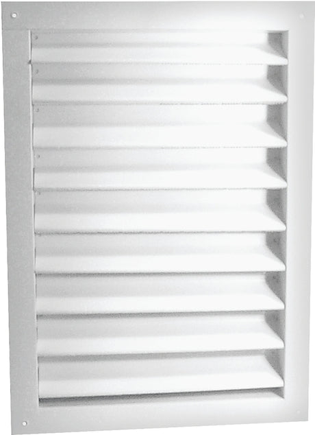 Master Flow DA1824W Dual Louver, 26-3/8 in L, 20-1/2 in W, Aluminum, White