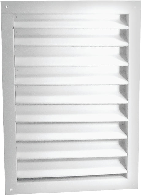Master Flow DA2430W Dual Louver, 32-1/4 in L, 26-1/2 in W, Aluminum, White