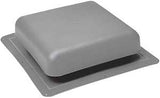 Master Flow RT65G Roof Louver, 18-1/2 in L, 18 in W, Resin, Gray, Pack of 10