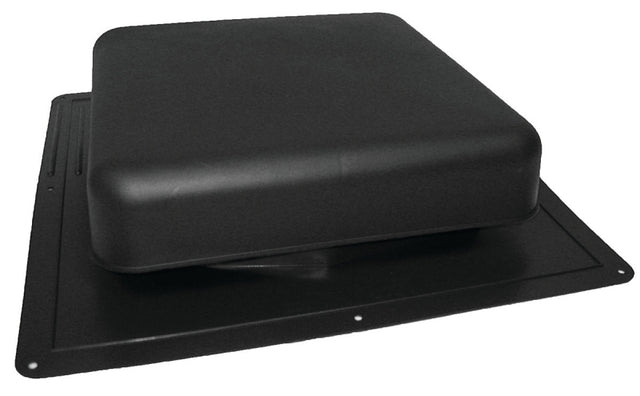 Master Flow RT65BL Roof Louver, 18-1/2 in L, 18 in W, Resin, Black, Pack of 10
