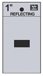 Hy-Ko RV-15/- Reflective Sign, Character:-, 1 in H Character, Black Character, Silver Background, Vinyl, Pack of 10