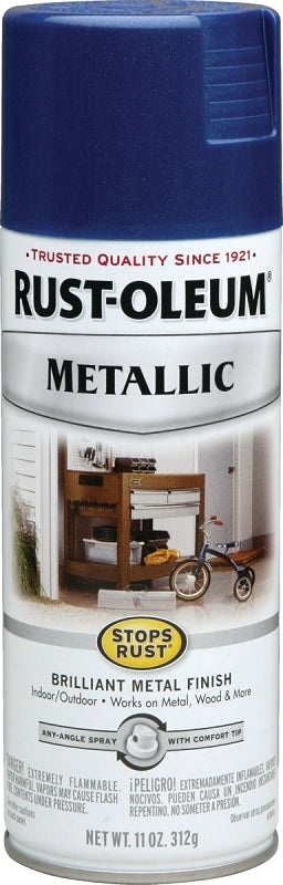Rust-Oleum 7251830 Rust Preventative Spray Paint, Metallic, Cobalt Blue, 11 oz Can
