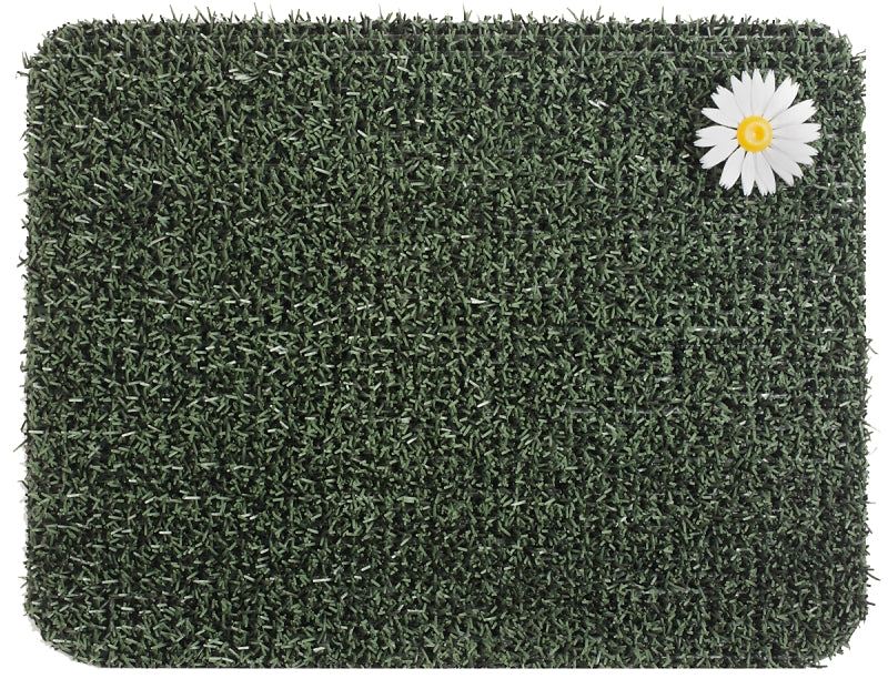 Grassworx 10372027 Door Mat, 24 in L, 18 in W, Rectangular, Forest Green