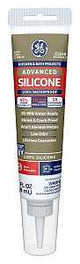 GE Advanced Silicone 2 2812563 Kitchen & Bath Sealant, Clear, 24 hr Curing, 2.8 fl-oz Squeeze Tube