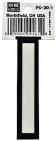 Hy-Ko PS-20/I Reflective Letter, Character: I, 3-1/4 in H Character, Black/White Character, Vinyl, Pack of 10