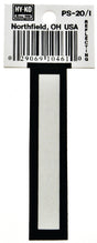 Hy-Ko PS-20/I Reflective Letter, Character: I, 3-1/4 in H Character, Black/White Character, Vinyl, Pack of 10