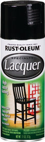 Rust-Oleum SPECIALTY 1905830 Lacquer Spray Paint, Gloss, Liquid, Black, 11 oz, Aerosol Can