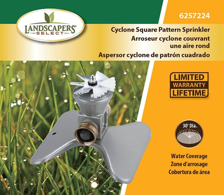 Landscapers Select GT50104 Lawn Sprinkler, Female, Round, Zinc