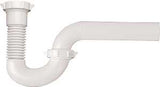 Plumb Pak PP21240 P-Trap, 1-1/2 x 1-1/2, 1-1/2 x 1-1/4 in, Slip, PVC, White