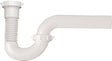 Plumb Pak PP21240 P-Trap, 1-1/2 x 1-1/2, 1-1/2 x 1-1/4 in, Slip, PVC, White