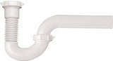 Plumb Pak PP21240 P-Trap, 1-1/2 x 1-1/2, 1-1/2 x 1-1/4 in, Slip, PVC, White