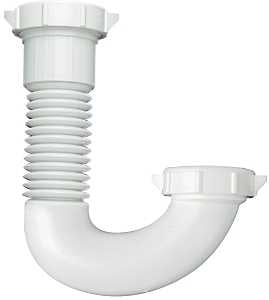 Plumb Pak PP21250 J-Bend, 1/2 x 1-1/4 in, Plastic, White