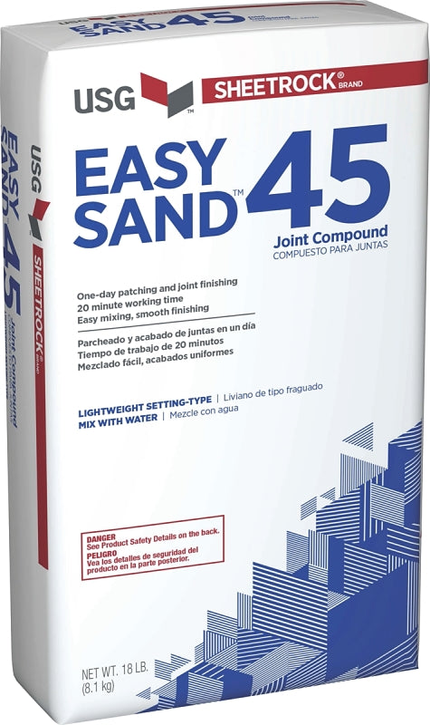 USG Easy Sand 384210120 Joint Compound, Powder, Natural, 18 lb