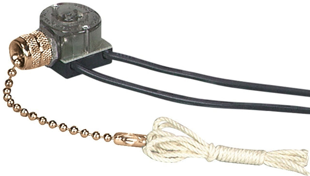 Eaton Wiring Devices 458BD-BOX Canopy Switch, Brass, Polycarbonate, Lead Wire Terminal, 1/3/6 A, 125/250 V, Pack of 10