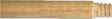 Birdwell 533-12 Broom Handle, 15/16 in Dia, 60 in L, Threaded, Hardwood