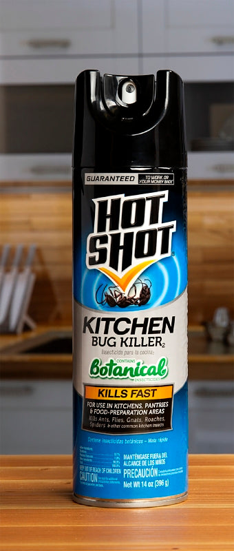 Hot Shot 4470-6 Kitchen Bug Killer, Liquid, Indoor, 14 oz Aerosol Can