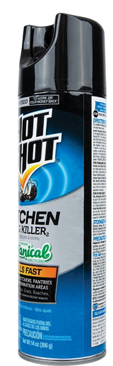 Hot Shot 4470-6 Kitchen Bug Killer, Liquid, Indoor, 14 oz Aerosol Can