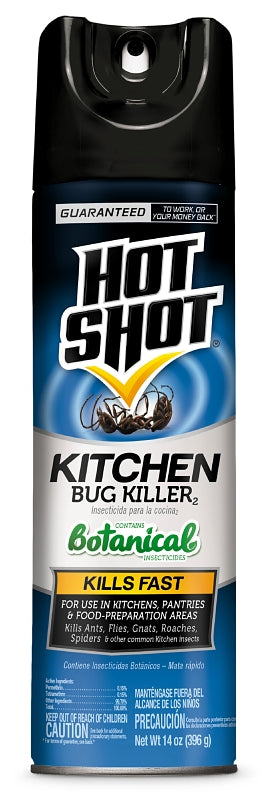 Hot Shot 4470-6 Kitchen Bug Killer, Liquid, Indoor, 14 oz Aerosol Can