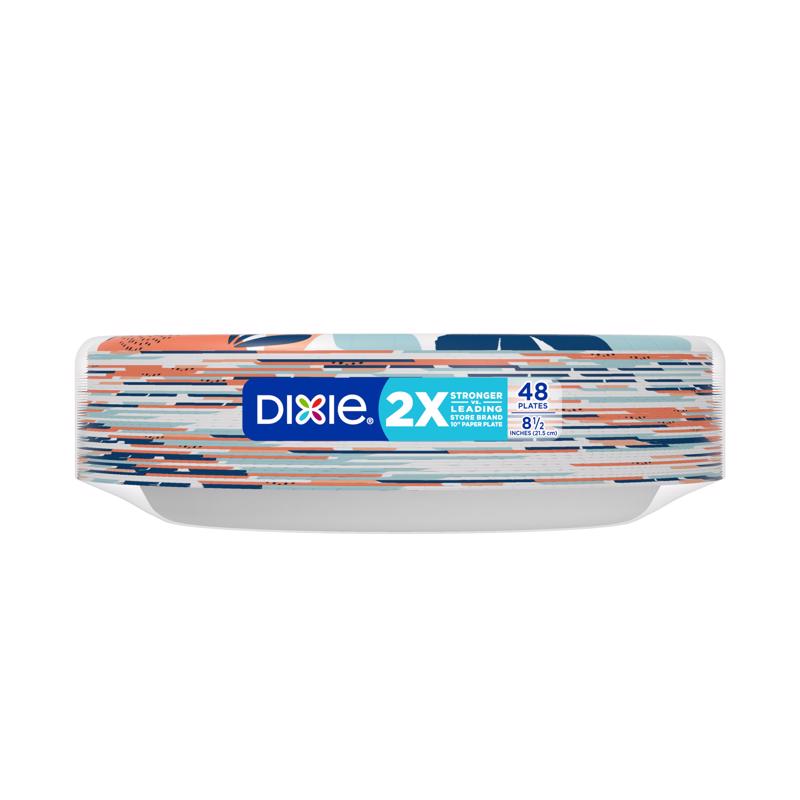 Dixie Multicolored Paper Flowers Bloom Dinner Plate 8-1/2 in. D 48 pk, Pack of 10